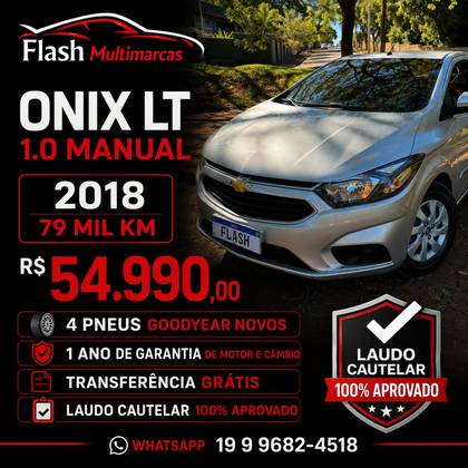 CHEVROLET ONIX 1.0 MPFI LT 8V FLEX 4P MANUAL CHEVROLET ONIX 1.0 MPFI LT 8V FLEX 4P MANUAL